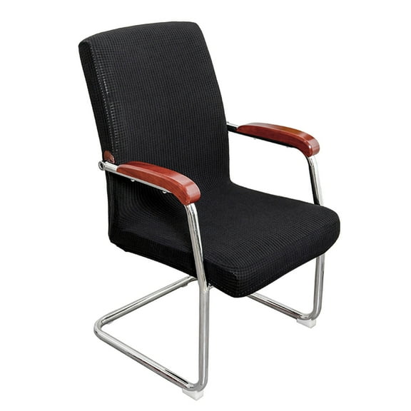 Office Chair Covers,High Stretch Waterproof Solid Color Removable Washable Universal Chair Protector Spandex Jacquard Chair Slipcovers for Office Desk Chair-small-black