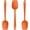 Orange, variant on U-Taste 480°F High Heat Resistant Silicone Spoon Spatula Set of 3, BPA-Free Food Grade Kitchen Cooking Baking Mixing One Piece Seamless Flexible Rubber Scraper for Nonstick Cookware (Orange)