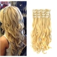 thumbnail image 2 of Ensemble de Sept Pièces Extensions de Cheveux à Clip Longues et Bouclées pour Femmes en Fibre Synthétique, 2 of 7