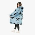 thumbnail image 3 of Tirrinia Oversized Blanket Hoodie, Wearable Fluffy Sherpa Blanket, Cozy Sweatshirt Blanket Gift for Adult Women Men Girlfriend, 3 of 5