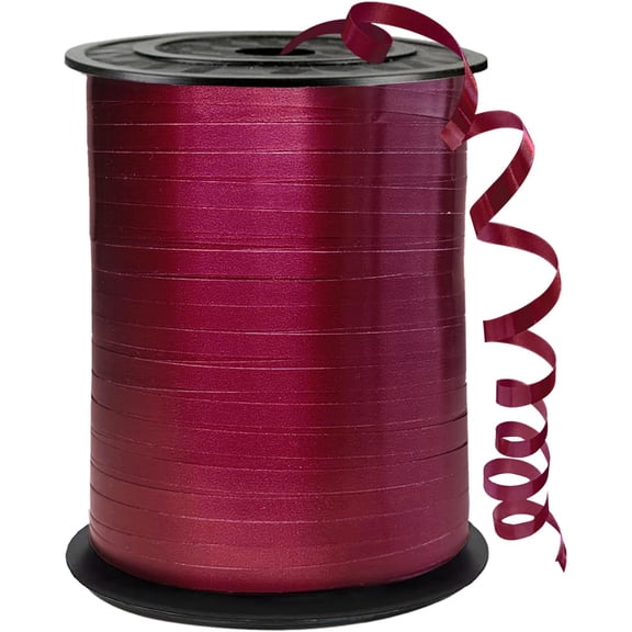 Burgundy Red Curling Ribbon for Gift Wrapping, Balloon String, Festival Decoration and Crafts