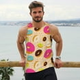 thumbnail image 6 of Pofeuu Donuts Print Men's Workout Tank Tops Sleeveless Muscle Gym Shirt Quick Dry-4X-Large, 6 of 7