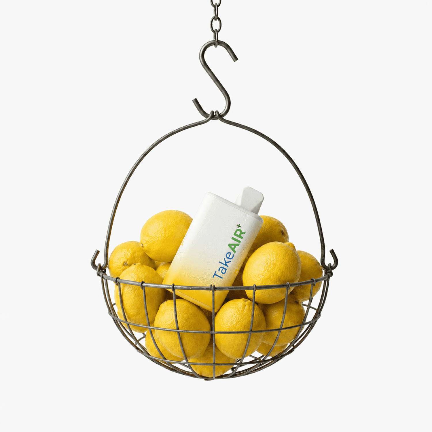 TakeAIR+ Nicotine-Free Diffuser Over 4K Puffs, All Natural, Smokeless Inhaler, Lemon