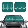thumbnail image 6 of Lsque ECG Wave 2 PCS Windshield Sun Shade | CarFoldable Window Covers | Car Accessories Reflect UV for Universal Cars SUV Truck | Medium, 6 of 7