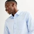 thumbnail image 3 of Men's FLX Slim Performance Untucked-Fit Button Down Long Sleeve Shirt Color: Navy Size: M SLIM, 3 of 4