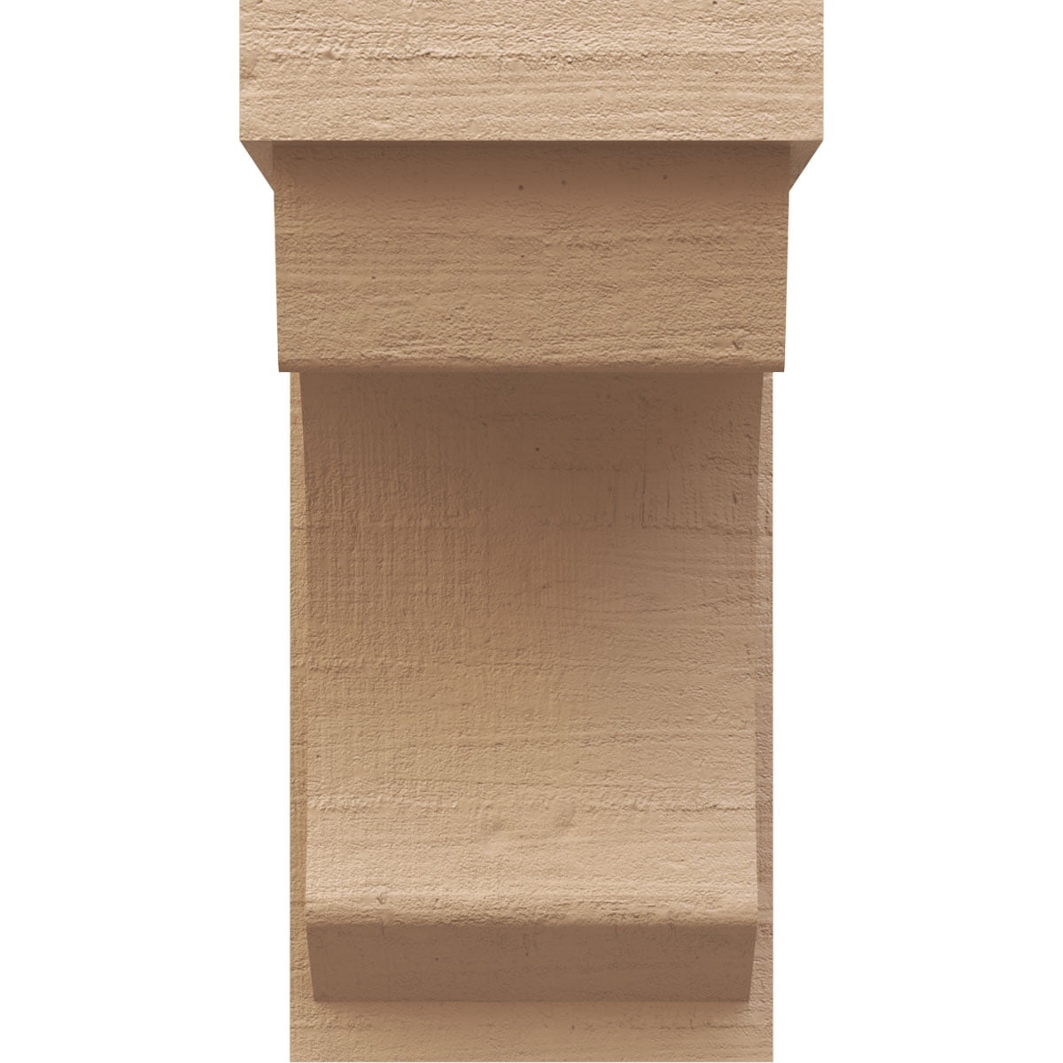 10"W x 10"D x 20"H Wide Emerson Rough Cedar Woodgrain TimberThane Corbel, Primed Tan