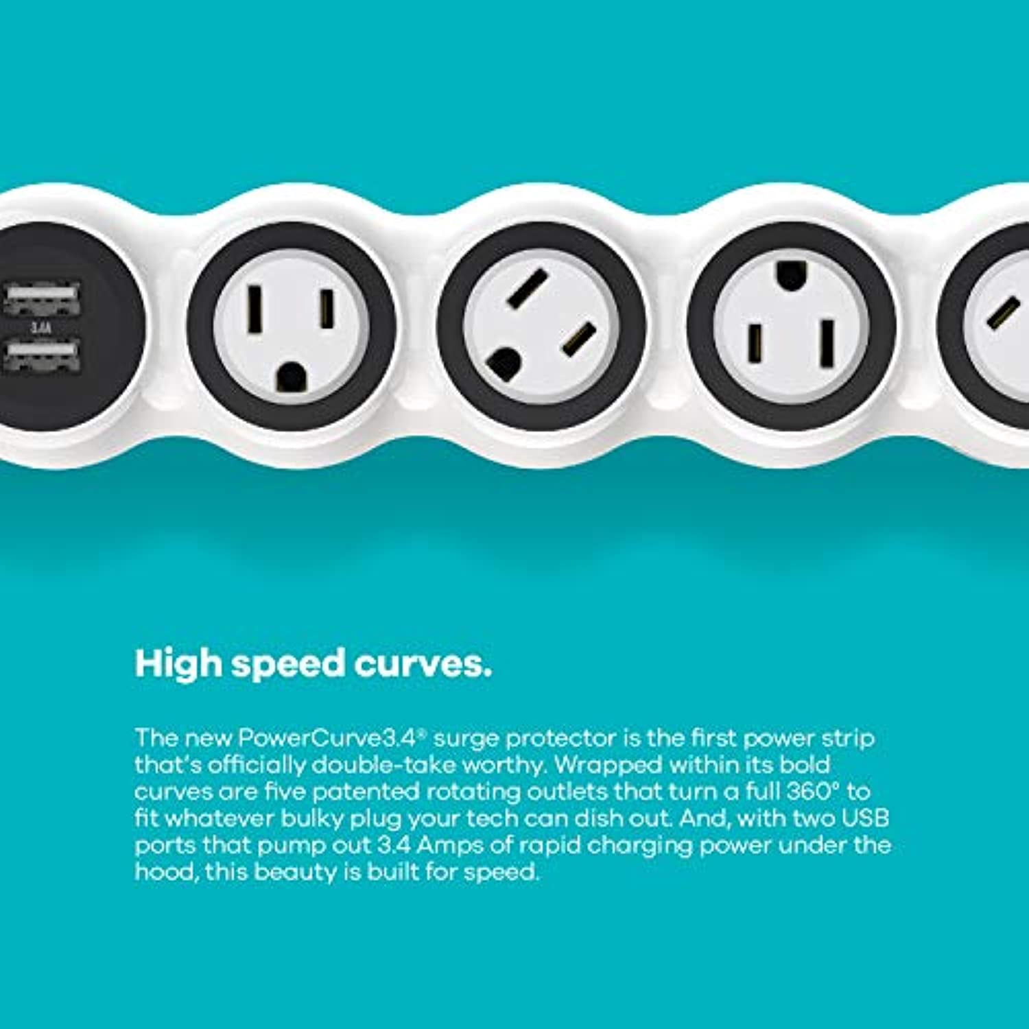 360 Electrical 107682 6 ft. 5-Outlet Surge Strip