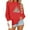 Red, variant on Women's Round Neck Merry Christmas Printed Long Sleeved Top Sweatshirts
