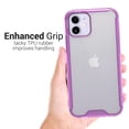 thumbnail image 4 of CoverON Apple iPhone 12 Mini Case (5.4"), Clear Slim fit Lightweight Hard Cover TPU, Purple Bumper, 4 of 8