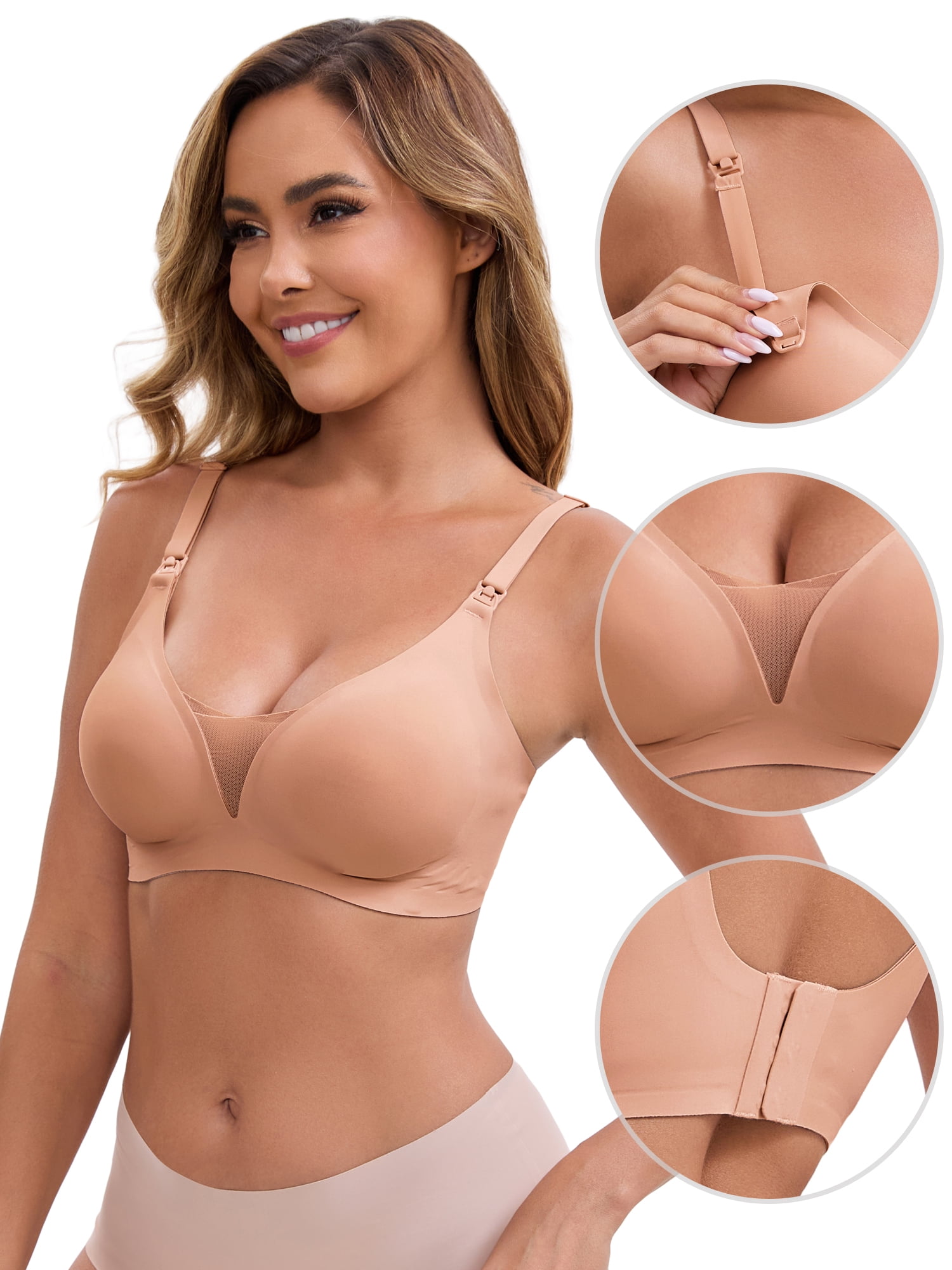 DARING DIVA Women's Adjustable Bras L Pink