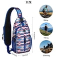 thumbnail image 3 of Rustic Ethnic Sling Backpack Bohemian Floral Travel Daypack with Multiple Compartments, 3 of 3