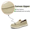 thumbnail image 2 of Mens Canvas Loafers Fashion Casual Breathable Lightweight Slip on Shoes Comfortable Walking Outdoor Driving Shoes White 10.5 US, 2 of 6