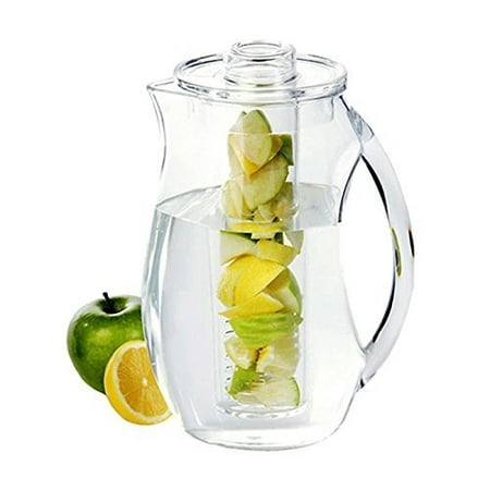 Nutritionist Fruit & Tea Infusion Pitcher Jug with 2 Inserts for Fruit and Ice Enhances Water - Perfect For Detox (Indoor & Outdoor