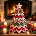 thumbnail image 3 of DIY Quilted Christmas Tree Kit - 3D Fabric Patchwork Christmas Tree Craft Set, Handmade Tabletop Holiday Decoration, Christmas Holiday Creative DIY Gift for Adults Beginners and Craft Lovers, 3 of 5