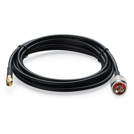 - Andrew Commscope CNT-240/LMR-240 ASUS D-Link Dell Asus Netgear Router Extension Cable- RP-SMA & N Male Connectors-(6 FT)
