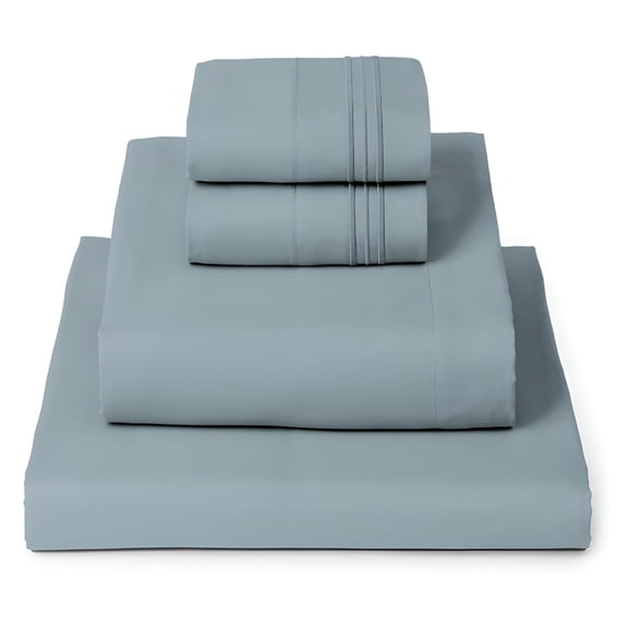 AUQ 1200 Thread Count California King Size Deep Pocket Solid Cotton Sheet Set (California King)