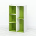 thumbnail image 4 of Furinno Tomi Organizer Bookcase, Bookshelf, 5-Cube, Green, 4 of 6