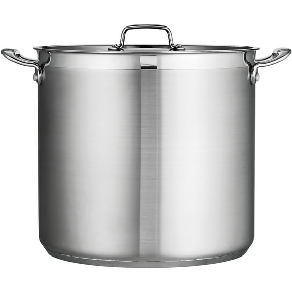 Tramontina Gourmet 24-Quart Tri-Ply Stainless Steel Stock Pot with Lid, Oven-Safe, Dishwasher Safe