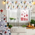 thumbnail image 5 of Colorful Diamond Curtain Valances for Windows, Kitchen Valance Window Treatments Panel 2 Pack, Modern Geometric Middle Century White Rod Pocket Short Curtains for Bathroom Bedroom 42 x 12 Inch, 5 of 8