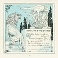 thumbnail image 2 of Walter Crane 12x12 Gold Ornate Wood Frame and Double Matted Museum Art Print Titled - The Lion and the Statue (1908), 2 of 4