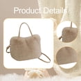 thumbnail image 6 of Women Handbag Fuzzy Tote Bag Shoulder Bag Soft Plush Material Versatile for Work Travel Parties, 6 of 7