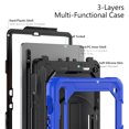 thumbnail image 6 of Allytech Galaxy Tab S8 2022 / Tab S7 2020 11 Inch Case (SM-X700/706/T870/T875) with Screen Protector,  Rugged Shockproof Strap Rotating Kickstand Protective Cover for Samsung Galaxy Tab S8/ Tab S7, 6 of 7