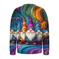 thumbnail image 5 of NuoCaiYun Women Mardi Gras Sweatshirts Carnival Long Sleeve Pullover Fashionable Purple Yellow Green Tops, 5 of 6