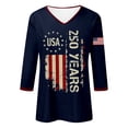 thumbnail image 4 of WERYOUNG Patriotic Graphic T Shirt For Women V Neck 3/4 Sleeve Tee 250th Anniversary Celebration T-Shirts Trendy Tops M, 4 of 4