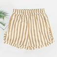 thumbnail image 2 of HaiMao Women Lounge Shorts Clearance Elastic Waist Cute Striped Pajama Shorts Summer Pinstripe Print Boxer Shorts Going Out Pants Yellow XL(XL), 2 of 8