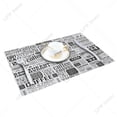 thumbnail image 3 of 4/6pcs Set Table Mats Vintage Text Coffee Printed Cotton Linen Table Napkin Kitchen Accessories Home Party rative Placemats, 3 of 7