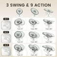 thumbnail image 3 of Zoicay 3-in-1 Portable Foldable Baby Swing Bouncer Rocker, Newborn Infant Rocking Seat with Remote Control, 5 Swing Speeds, 3 Music Modes, Bluetooth & Built-in Soothing Music, Easy Storage, Gray, 3 of 5