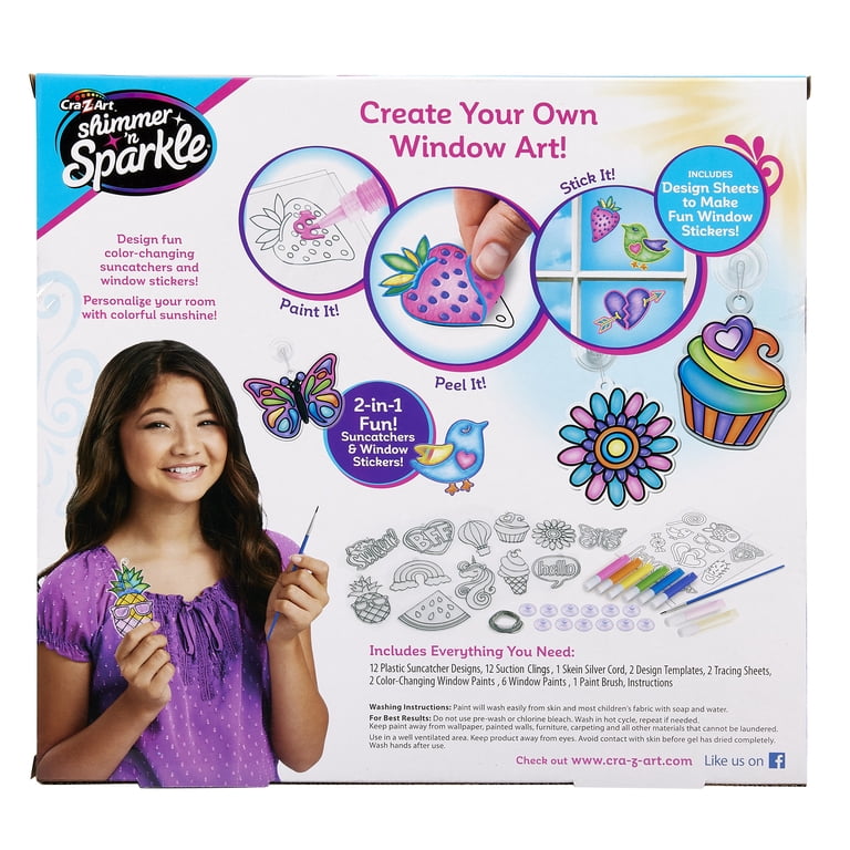 Cra-Z-Art Shimmer 'N Sparkle Color Change Window Art + 12