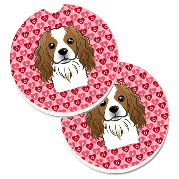 Cavalier Spaniel Set of 2 Cup Holder Car Coasters