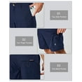 thumbnail image 6 of Little Donkey Andy Men's Quick Dry Shorts 11 Inch Inseam Bermuda with 6 Pockets for Camping Navy Blue XL, 6 of 9