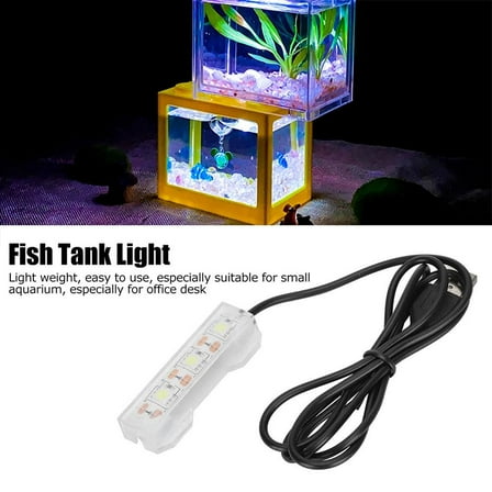 Blarkrus Small Aquarium Water Plant LED Lamp Light Desktop Fish Tank Mini USB-Light 2024