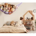 thumbnail image 3 of Stuffed Animal Storage Hammock Net Corner - Large Toy Hammock Net for Stuffed Animals Room Decor - Cute Stuff Animal Organizer Holder for Plush Plushie - Kids Baby Nursery Wall Bedroom Home Decor, 3 of 10