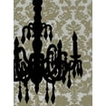 thumbnail image 2 of Harper, Ethan 25x32 Black Ornate Wood Framed with Double Matting Museum Art Print Titled - Small Chandelier Silhouette II, 2 of 4