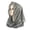 #357-Gray, variant on Women's Headscarf Shawl, Lightweight and Breathable with Glitter Trim, Versatile Hooded Scarf for Daily Wear and Special Occasions