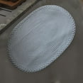 thumbnail image 2 of Braided Rug Entrance Washable Carpet for Office Living Room Grey, 2 of 6