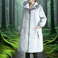 thumbnail image 5 of Towmus Womens Rain Jacket Plus Size Raincoat Zip up Windbreaker Lightweight Trench Coat Long with Hood WindproofOutdoor Clothes, 5 of 7