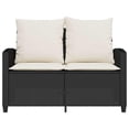 thumbnail image 4 of Bowery Hill Medium PE Rattan Garden Sofa With Removable Covers in Black & Cream, 4 of 24