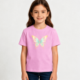 thumbnail image 2 of Girls Graphic Tees Pastel Butterfly Kids T Shirt Cute Magical 100% Cotton Short Sleeve Soft Tops 4-13Y, 2 of 5