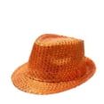 thumbnail image 4 of Oiyii Toddler Boys Sequin Fedoras Sparkle Stage Per formance Party Fedora Hats, Orange, 4 of 4