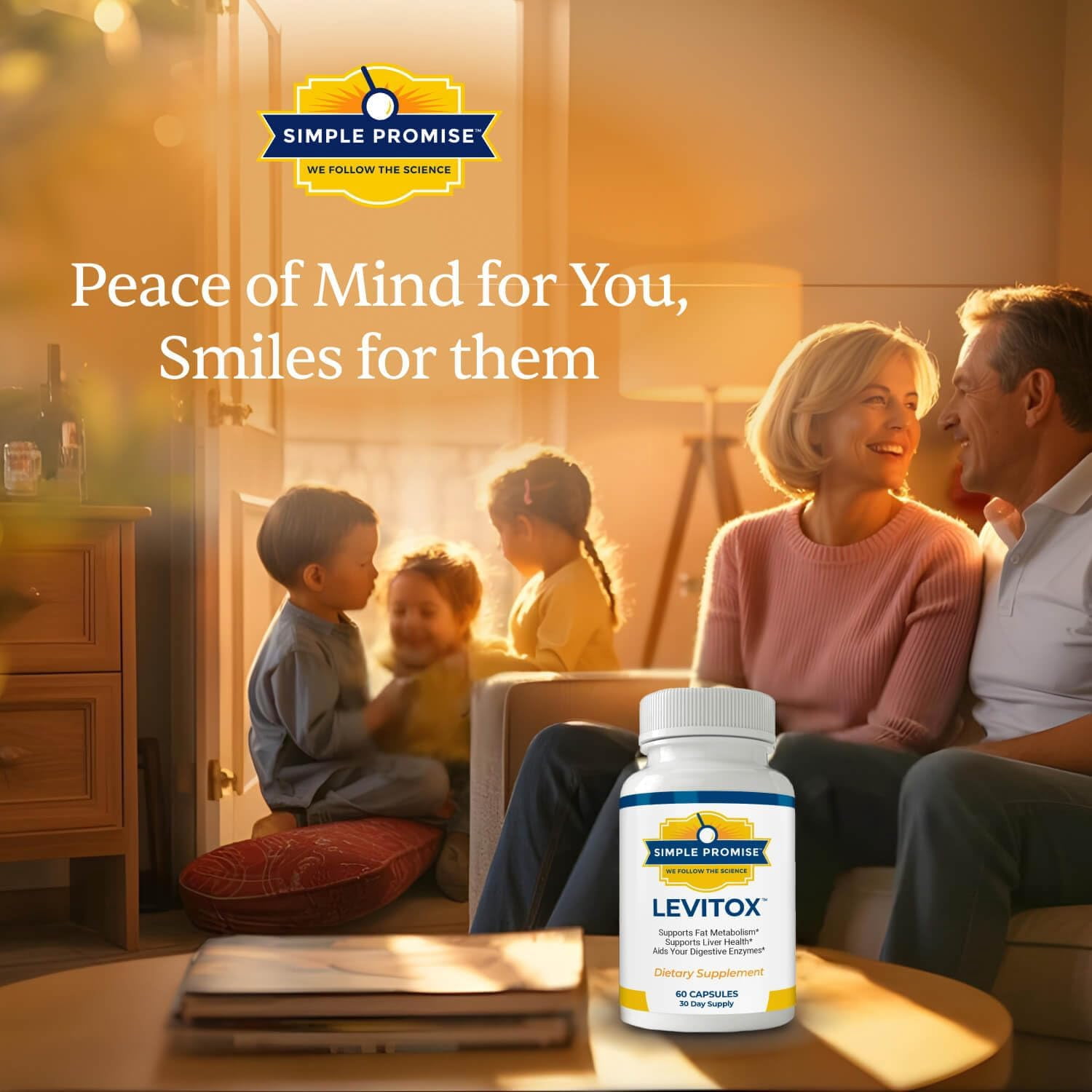 Simple Promise Levitox - Milk Thistle Supplement with Dandelion Root & Artichoke Extract, 60 Capsules