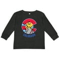 thumbnail image 3 of Inktastic Colorado Mountain Scene with Clouds and Moon Boys or Girls Long Sleeve Toddler T-Shirt, 3 of 5