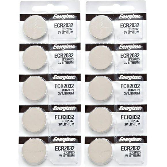 10 x Energizer CR2032 Batteries, Lithium Battery 2032