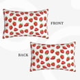 thumbnail image 2 of Pofeuu Strawberries Print Polyester Microfiber Plush Pillowcases, Super Soft and Cozy Pillow Case Covers with Envelop Closure（Pillow core not included）-16"x24", 2 of 6