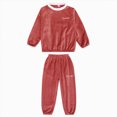 thumbnail image 4 of Gerichy Kids Toddler Pajamas Boys Girls Fleece Pajama Set Winter Warm Sleepwear Pjs Set Plush Tops+Pants Outfits Loungewear 2T-10T, 4 of 4