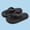 #0291-Black, variant on Summer Thong Slippers for Women, Braided Toe Post, Non-Slip Outsole for Patio and Pool Gift