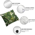 thumbnail image 4 of Wuche  Palm Leaves Decorative Throw Pillow Cover Case,Tropical Palm Leaves Jungle Leaf Outdoor Pillow Cases Square Standard Cushion Covers for Sofa Couch Bed 2pc, 4 of 6